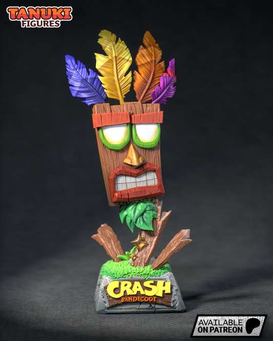 Aku Aku | 6.5-Inch Resin Model Kit | Crash Bandicoot Guardian Mask of Wumpa Island