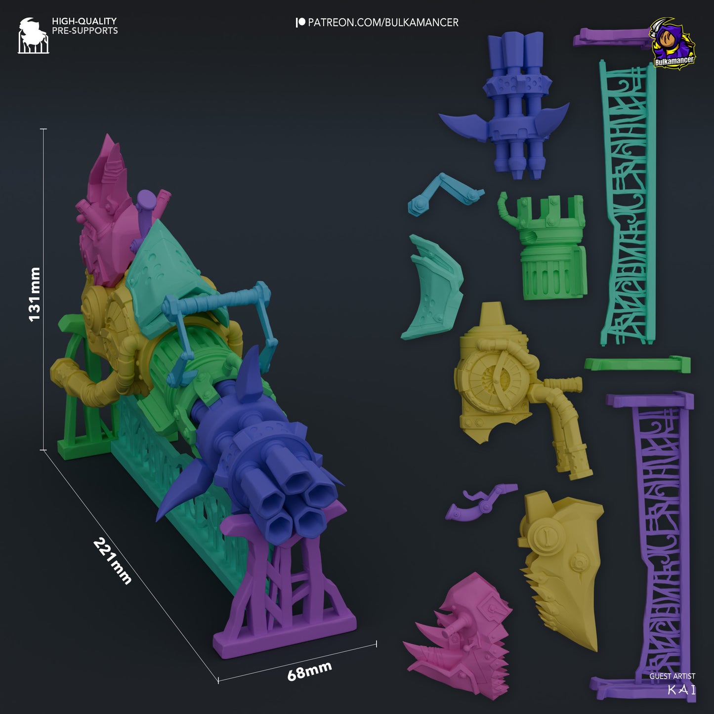 Jinx’s Rhino Gun | 5-Inch Resin Model Kit | Arcane Zaun’s Loudest Problem Solver