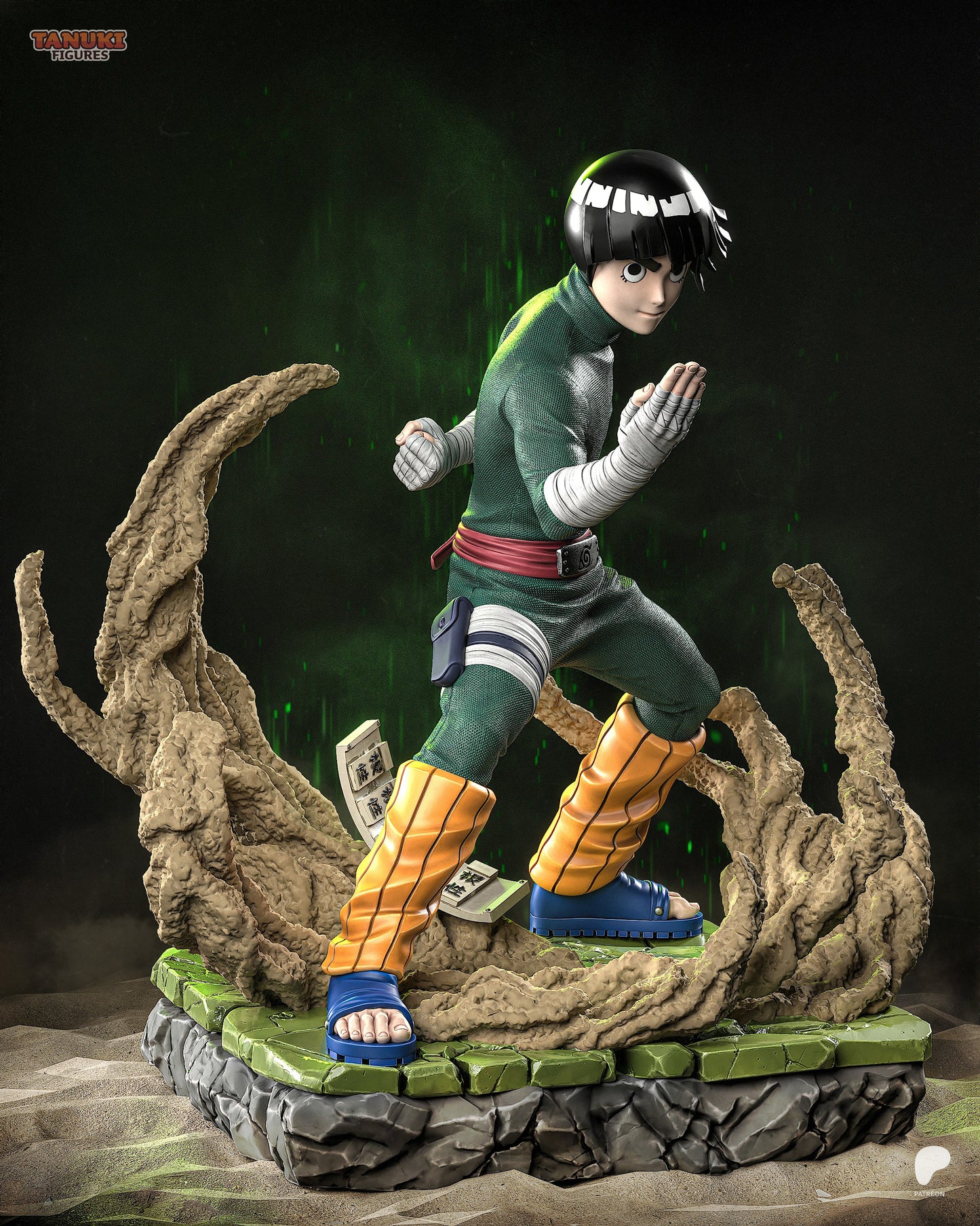 Rock Lee | Resin Model or Bust Kit | Naruto Taijutsu Specialist