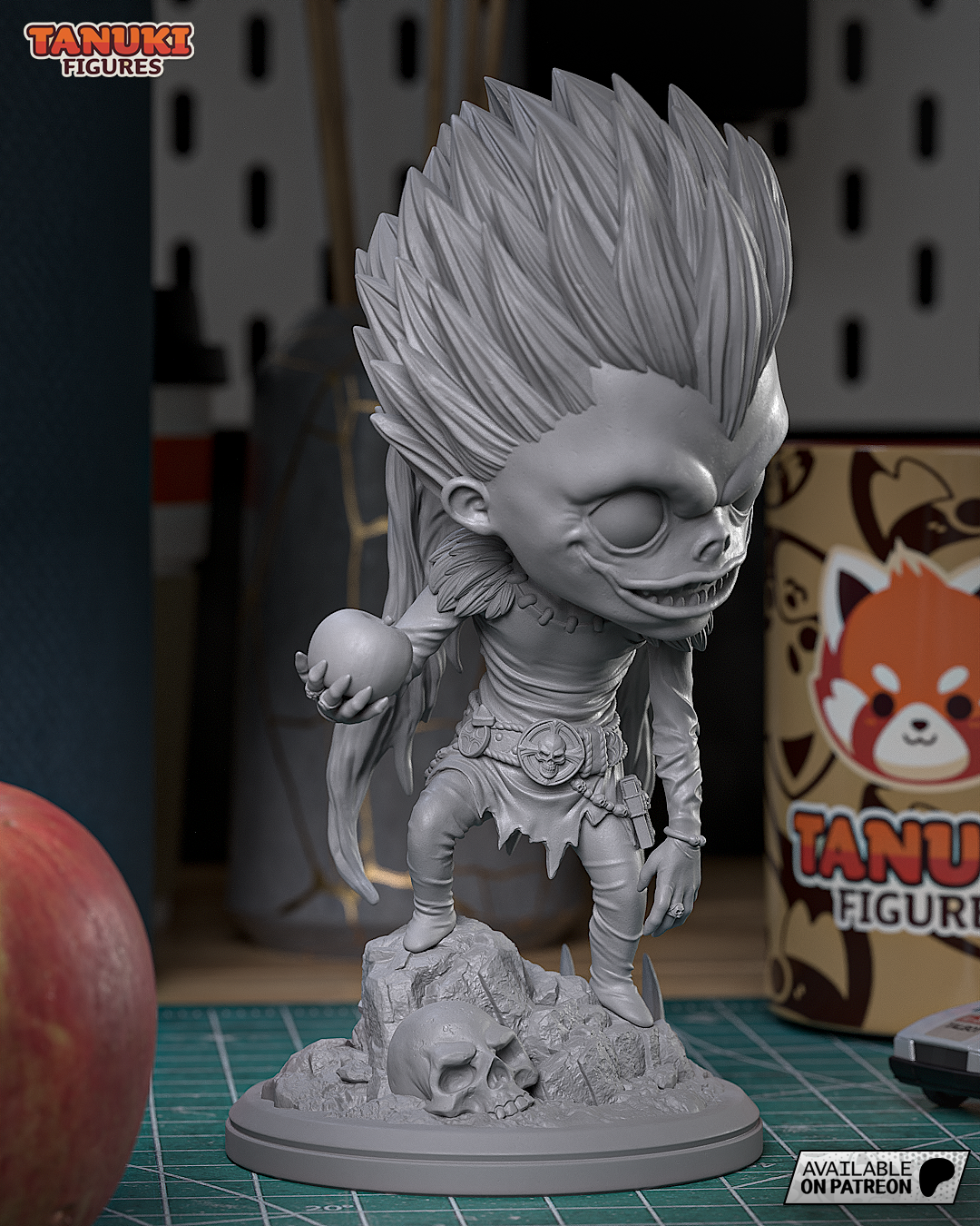 Chibi Ryuk | 5-Inch Resin Model Kit | Death Note Shinigami of Apples