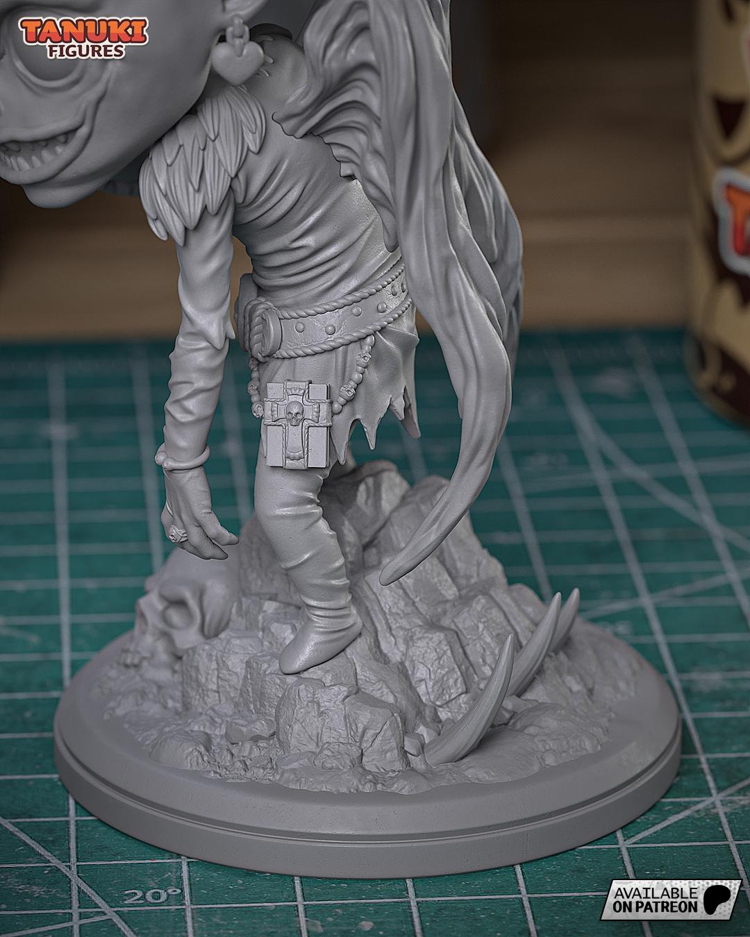 Chibi Ryuk | 5-Inch Resin Model Kit | Death Note Shinigami of Apples