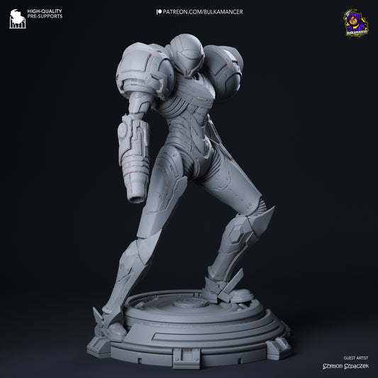 Samus Aran | 10-Inch Resin Model Kit | DIY Metroid Bounty Hunter