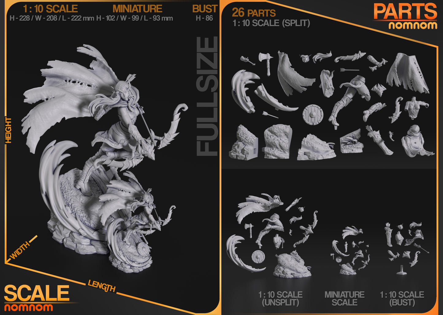 Alleria Windrunner | Resin Model or Bust Kit | Warcraft III Reign of Chaos Ranger General