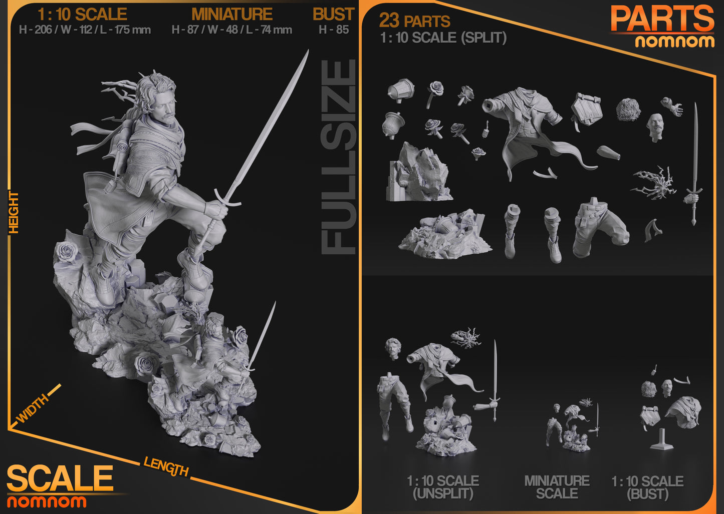 Gustav | Resin Model or Bust Kit | Clair Obscur: Expedition 33 Redblade