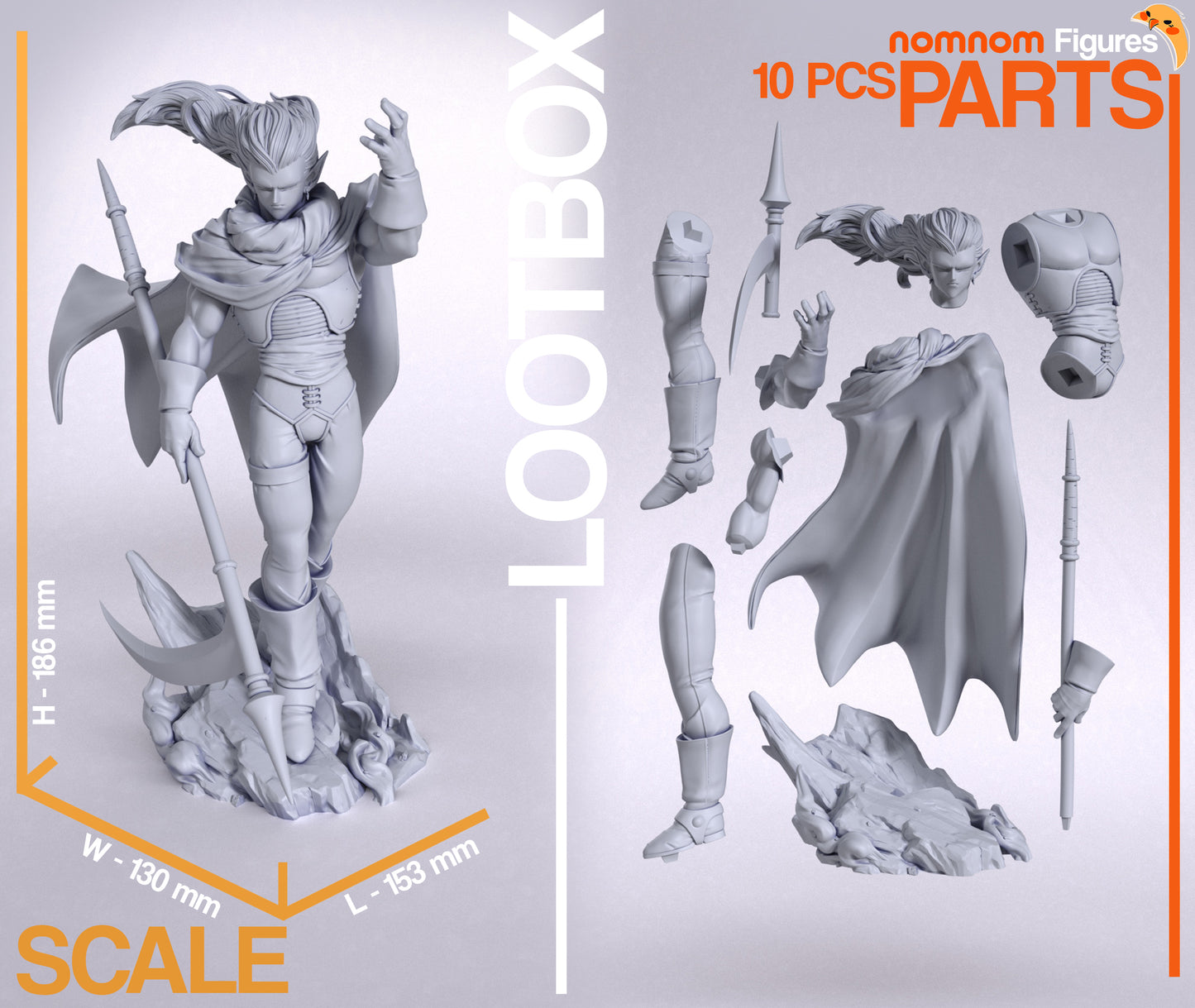 Magus | 7.5-Inch Resin Model Kit | DIY Chrono Trigger Dark Wizard