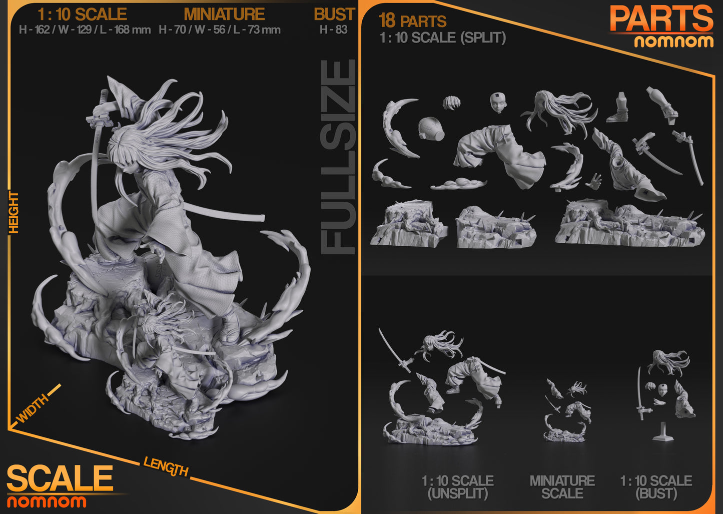 Muichiro Tokito | Resin Model or Bust Kit | Demon Slayer Mist Hashira