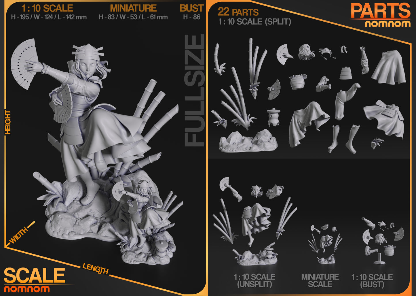 Suki | Resin Model or Bust Kit | Avatar: The Last Airbender Kyoshi Warrior