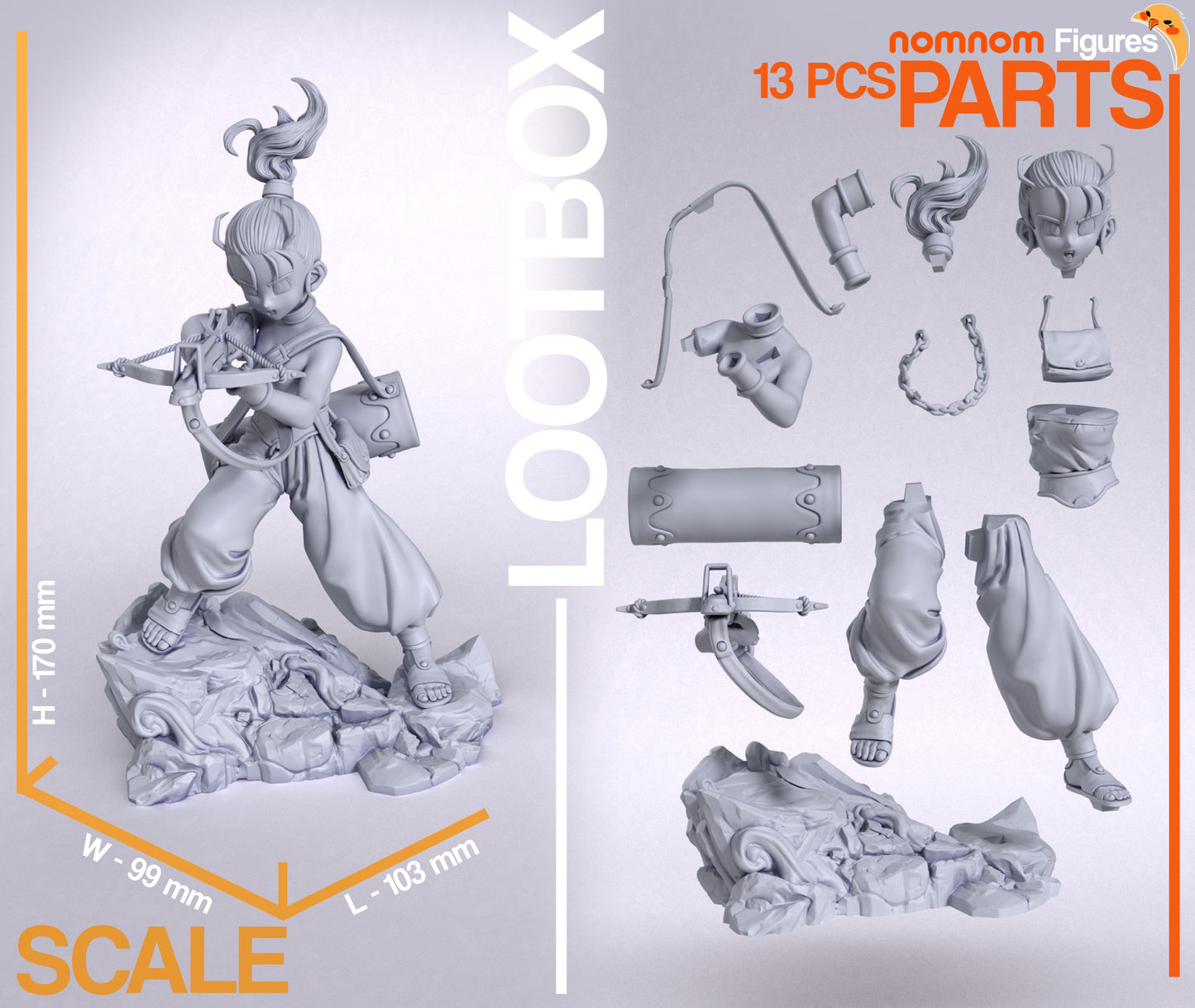 Marle | 6.5-Inch Resin Model Kit | Chrono Trigger Princess Archer