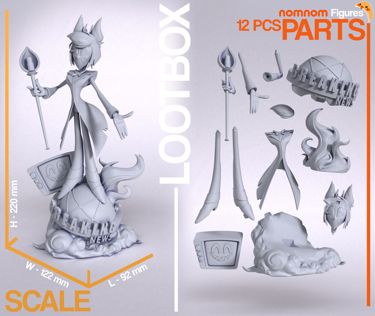 Alastor | 8.5-Inch Resin Model Kit | Hazbin Hotel Radio Demon