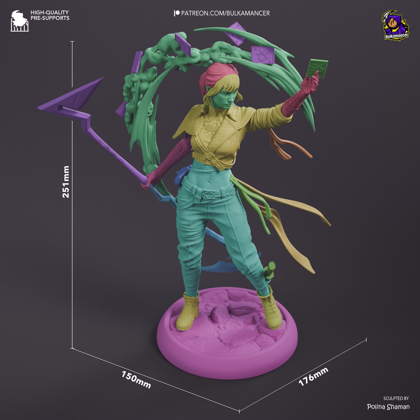 Sciel | 10.5-Inch Resin Model Kit | Clair Obscur: Expedition 33 Foretell Scythe-Wielder