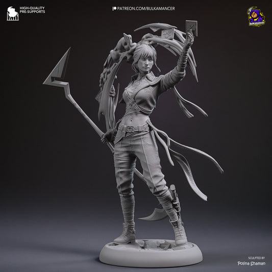 Sciel | 10.5-Inch Resin Model Kit | Clair Obscur: Expedition 33 Foretell Scythe-Wielder