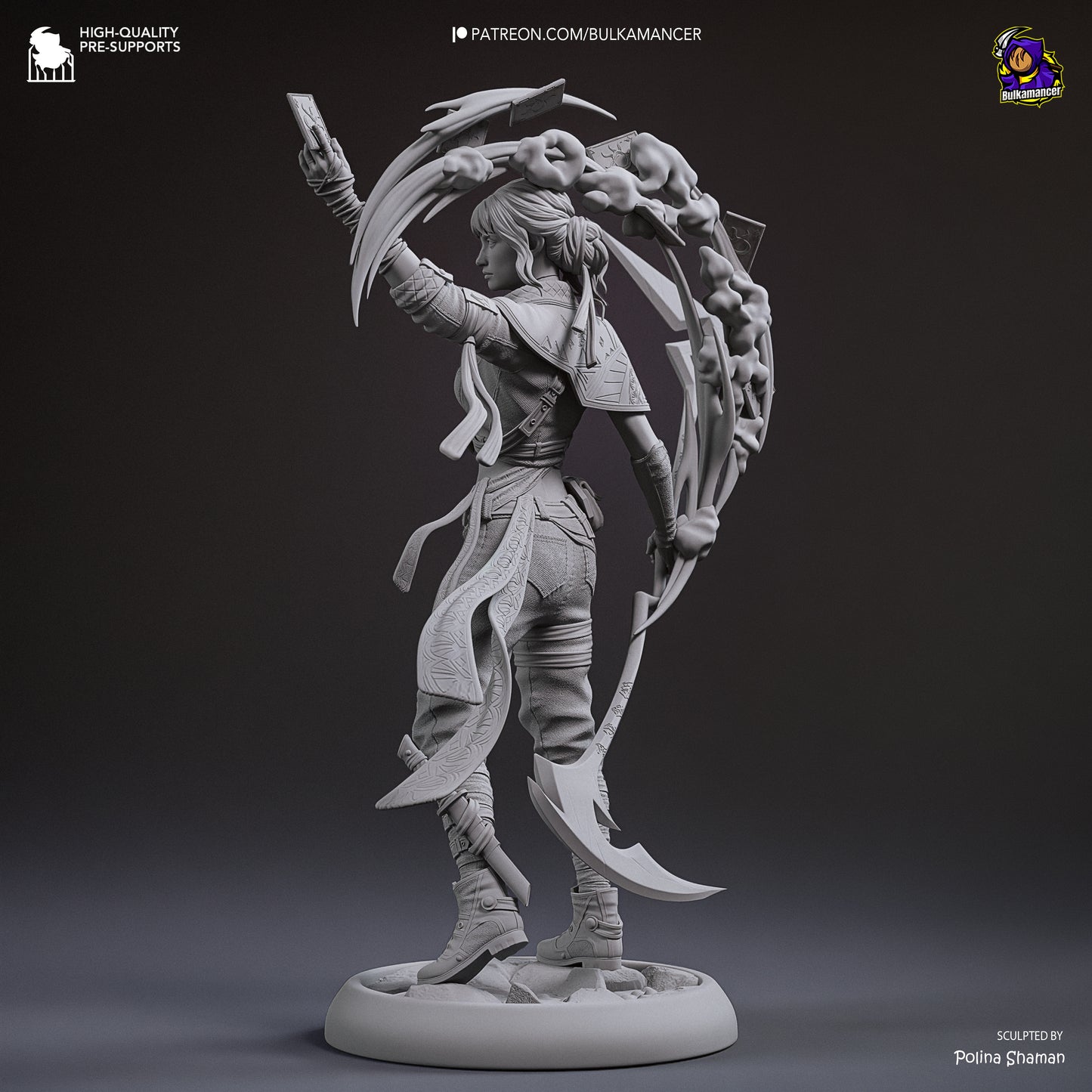 Sciel | 10.5-Inch Resin Model Kit | Clair Obscur: Expedition 33 Foretell Scythe-Wielder