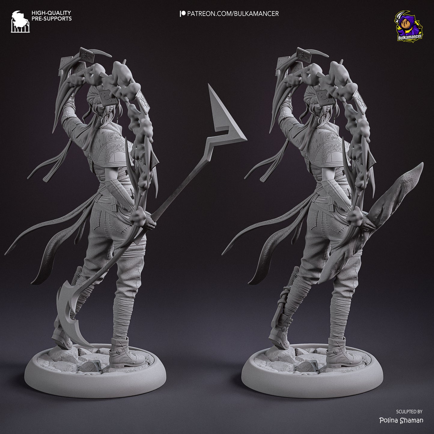 Sciel | 10.5-Inch Resin Model Kit | Clair Obscur: Expedition 33 Foretell Scythe-Wielder