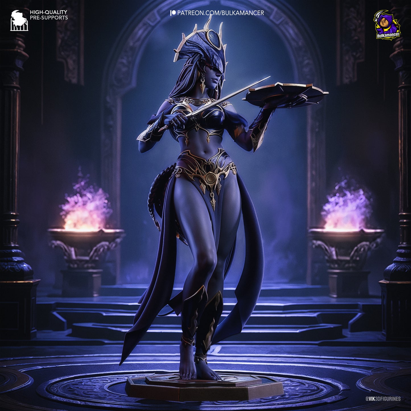Shar | 9.5-Inch Resin Model Kit | DIY Baldur's Gate 3 Goddess of Darkness