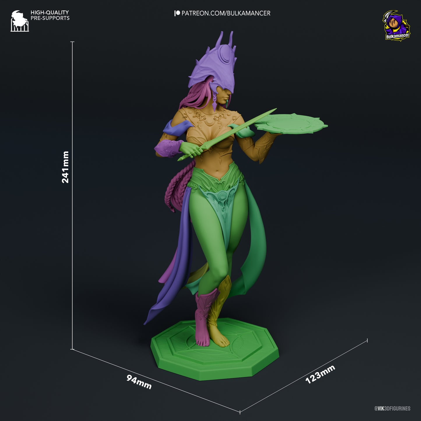 Shar | 9.5-Inch Resin Model Kit | DIY Baldur's Gate 3 Goddess of Darkness