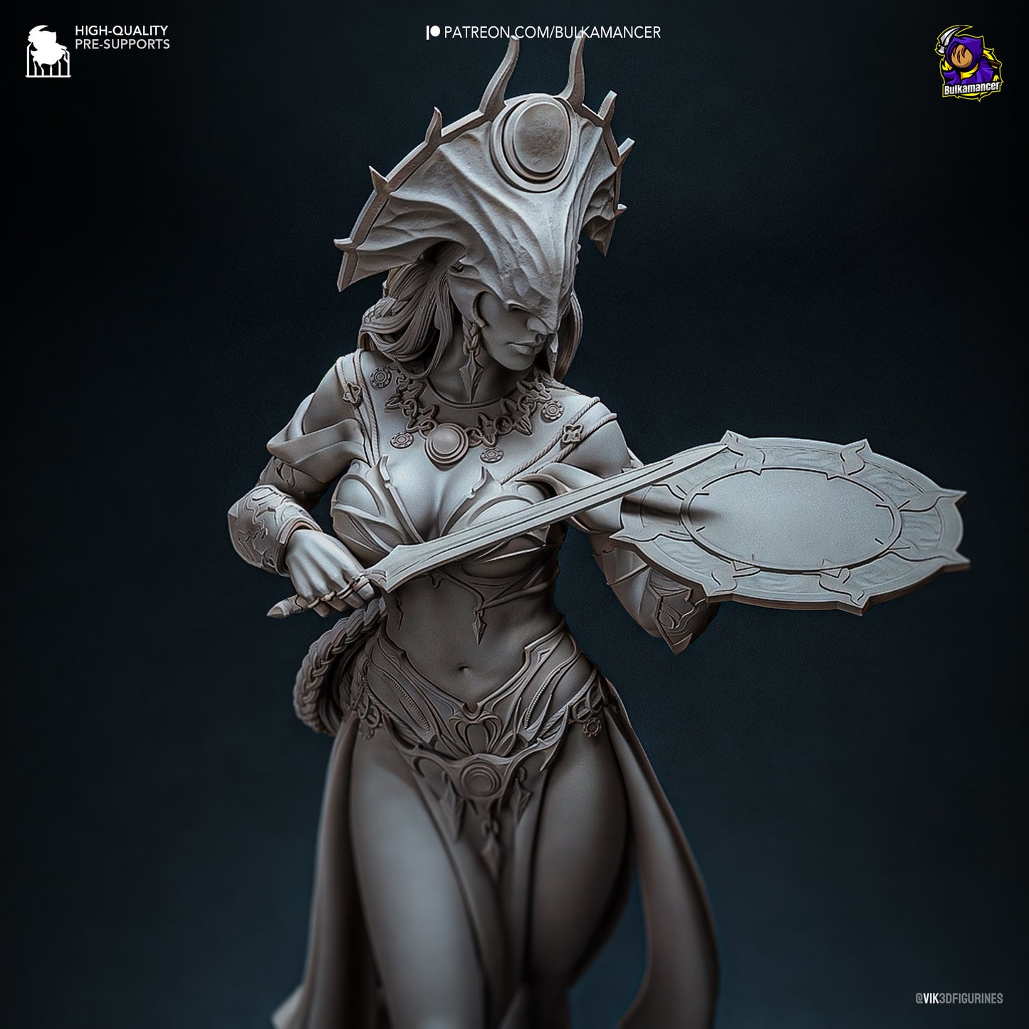 Shar | 9.5-Inch Resin Model Kit | DIY Baldur's Gate 3 Goddess of Darkness