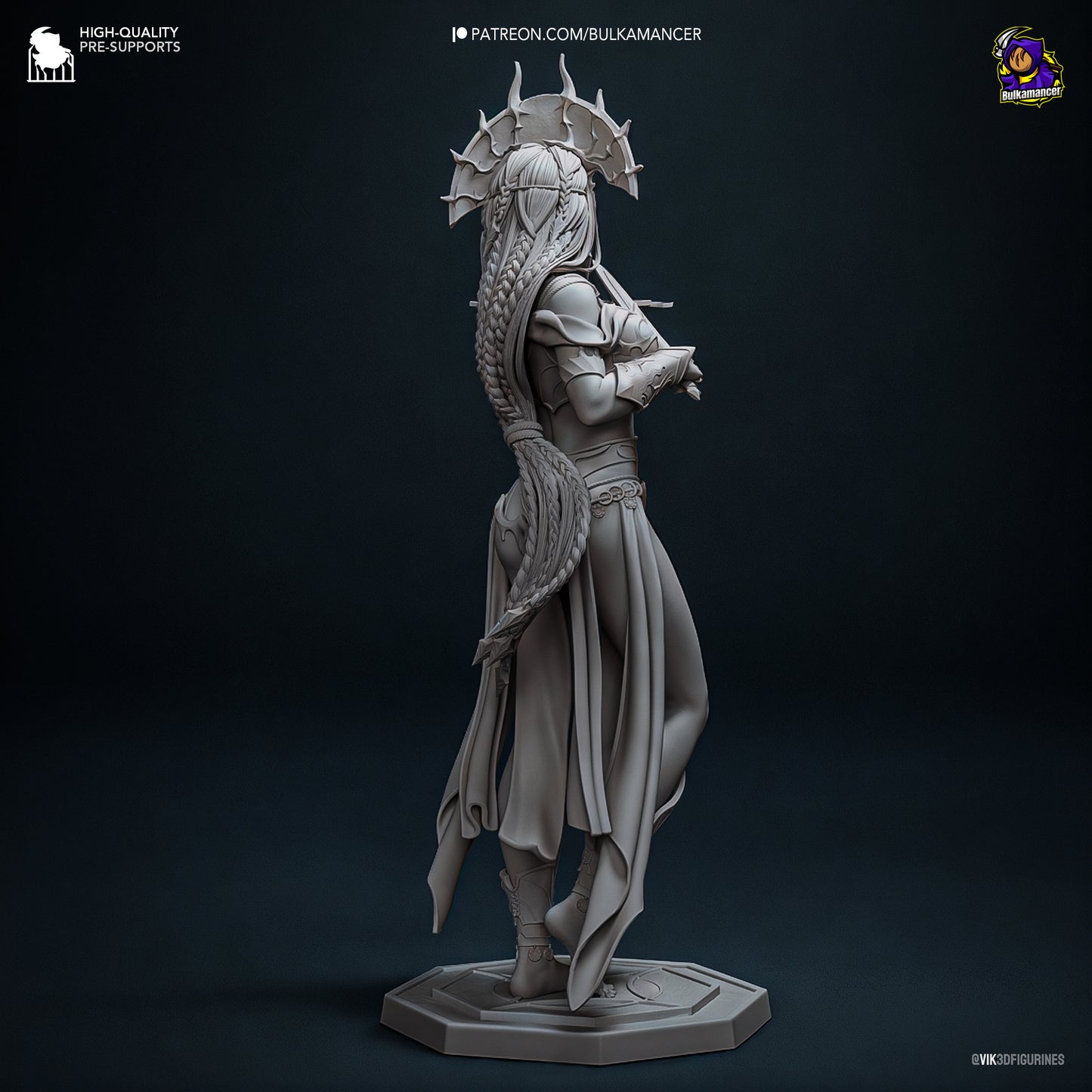 Shar | 9.5-Inch Resin Model Kit | DIY Baldur's Gate 3 Goddess of Darkness