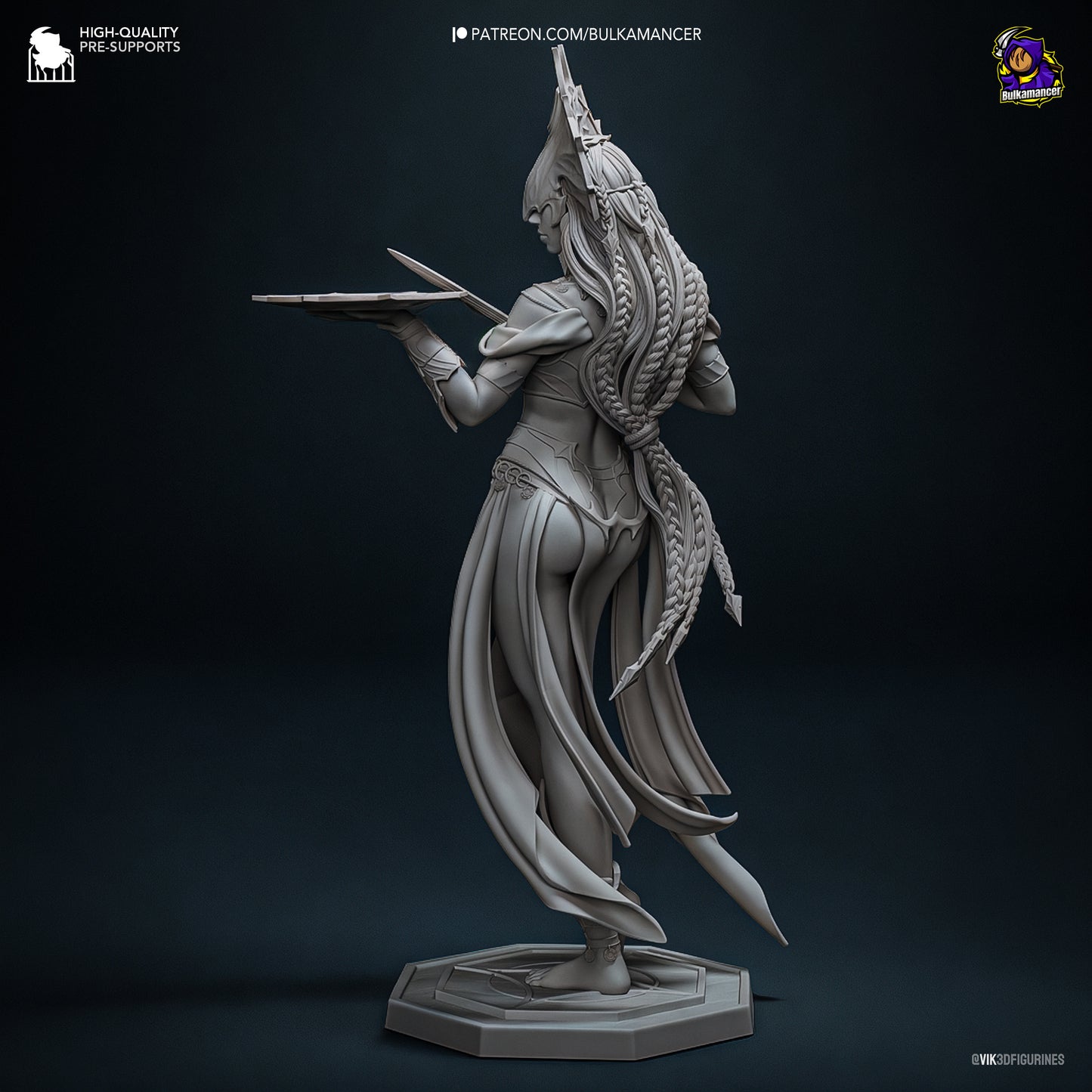 Shar | 9.5-Inch Resin Model Kit | DIY Baldur's Gate 3 Goddess of Darkness