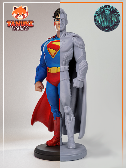 Superman | 6-Inch Resin Model Kit | Toon-Style Caped Kryptonian