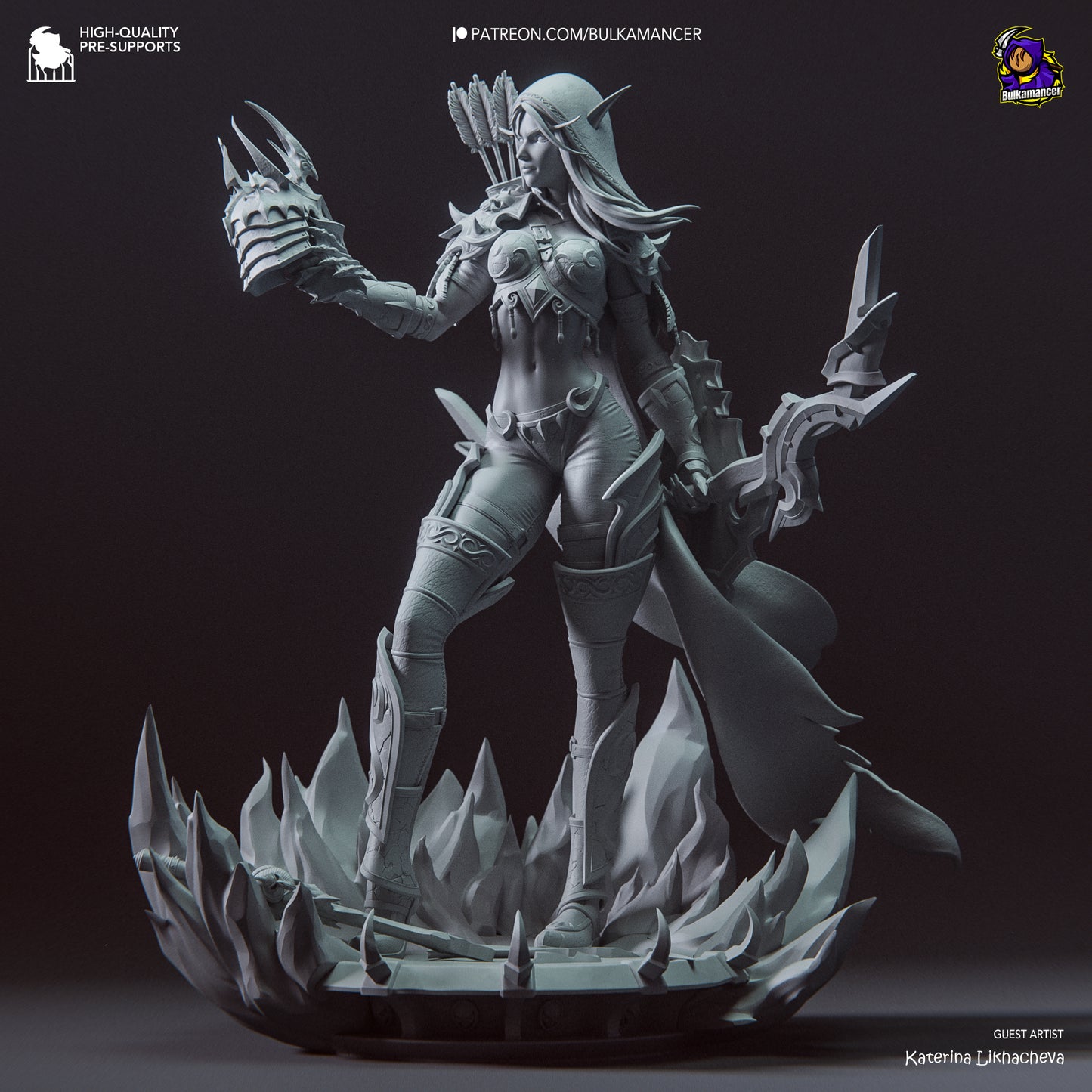 Sylvanas Windrunner | 11-Inch Resin Model Kit | DIY World of Warcraft Banshee Queen