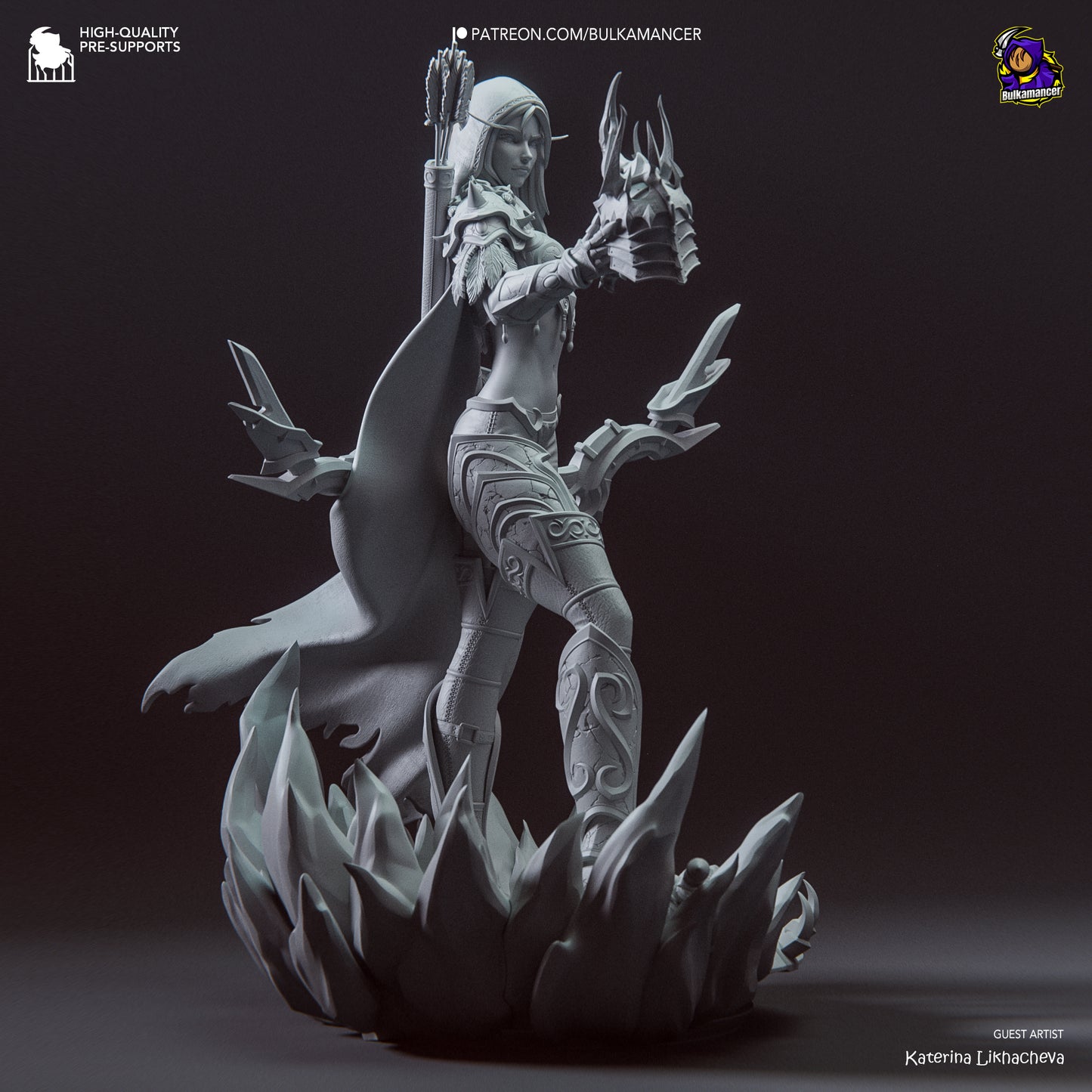 Sylvanas Windrunner | 11-Inch Resin Model Kit | DIY World of Warcraft Banshee Queen