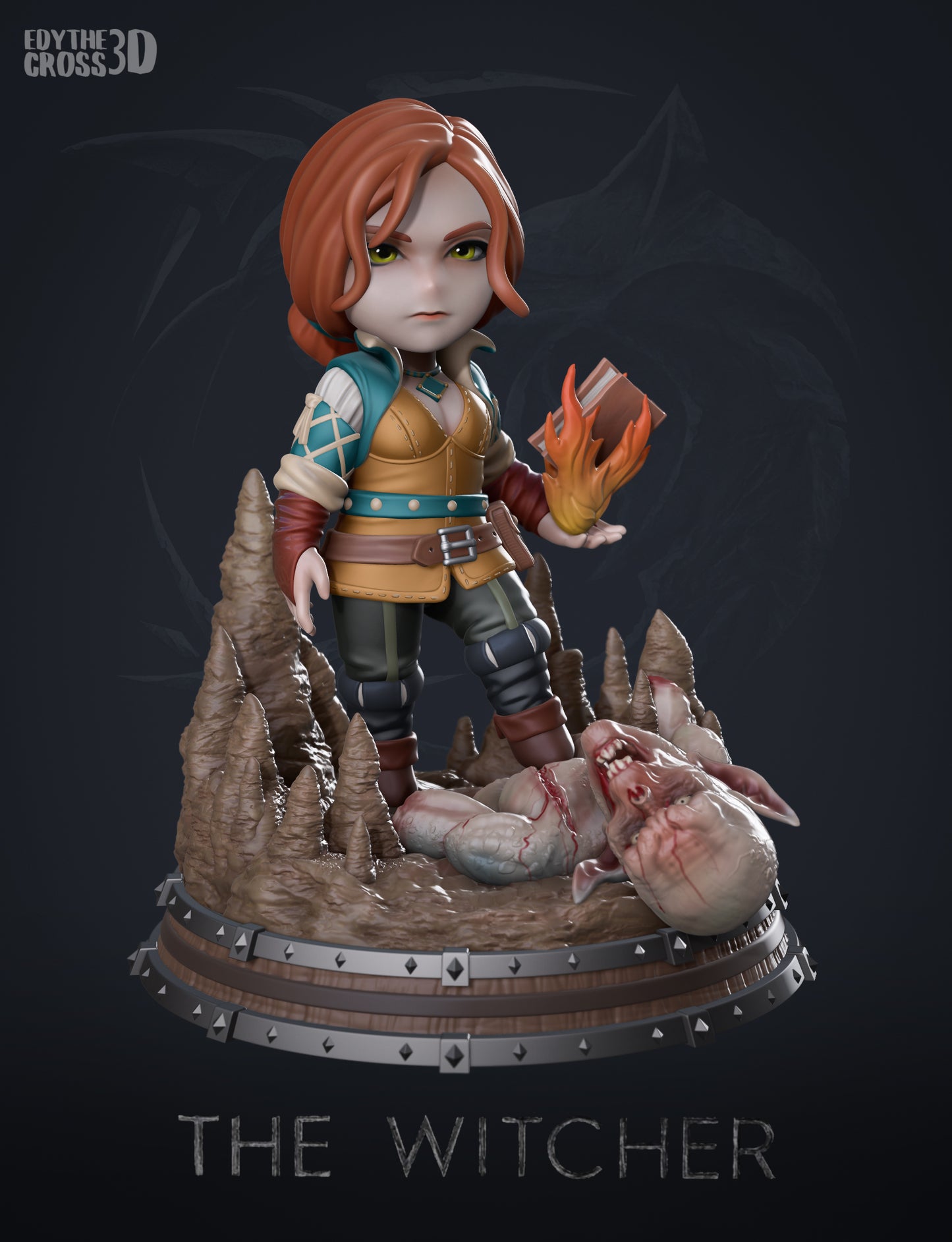 Chibi Triss | 4-Inch Resin Model Kit | DIY Witcher Cute Sorceress