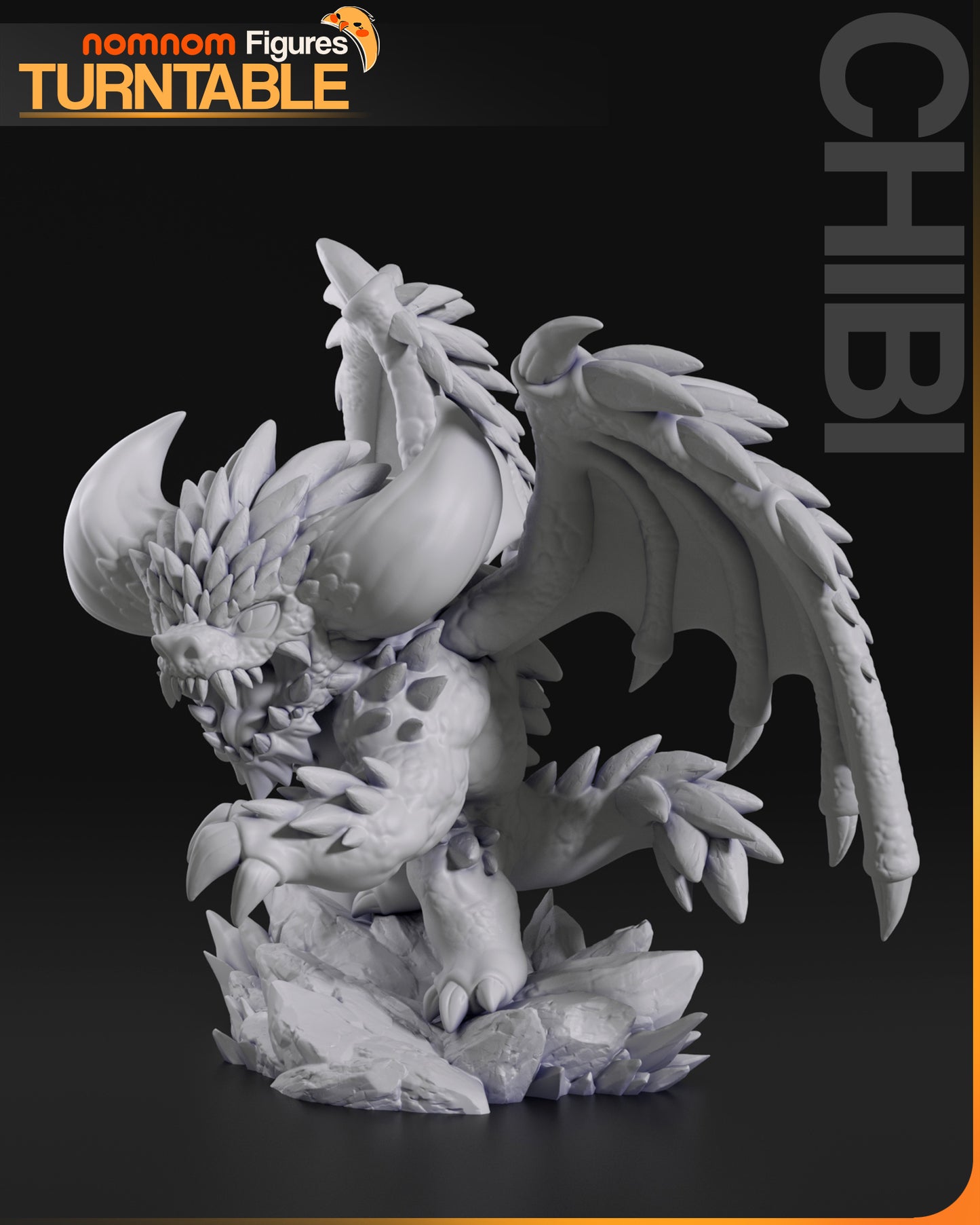 Chibi Nergigante | 3-Inch Resin Model Kit | Monster Hunter Elder Dragon Slayer