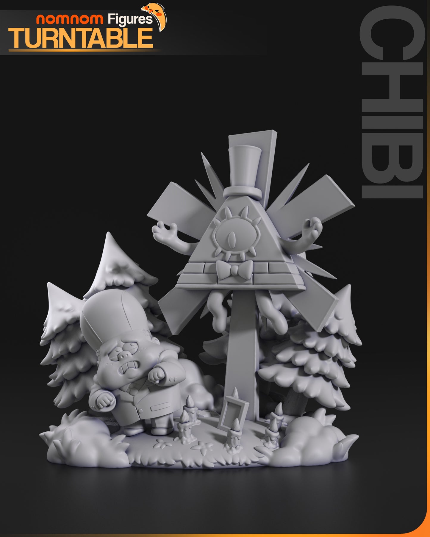 Chibi Bill Cypher | 4-Inch Resin Model Kit | Gravity Falls Dream Demon