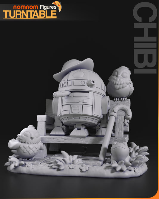 Chibi R2-D2 | 3-Inch Resin Model Kit | Star Wars Droid at the Park