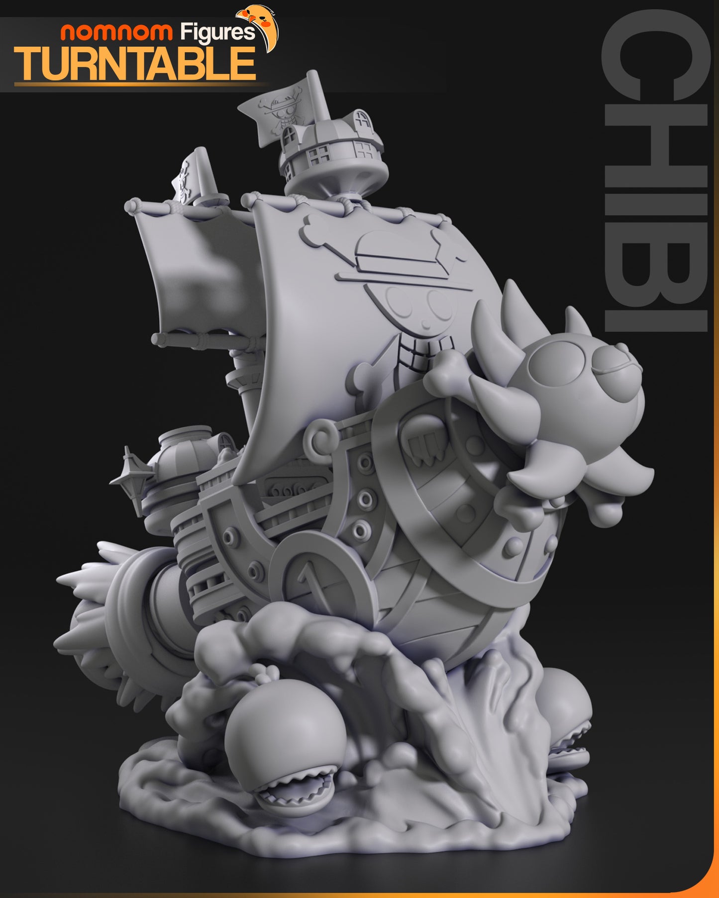 Chibi Thousand Sunny | 4-Inch Resin Model Kit | DIY One Piece Miniature Ship Sailing