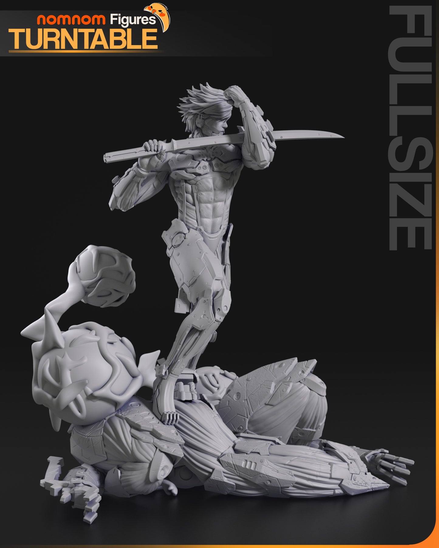 Raiden Bust | 7.5-Inch Resin Model Kit | DIY Metal Gear Cyborg Ninja
