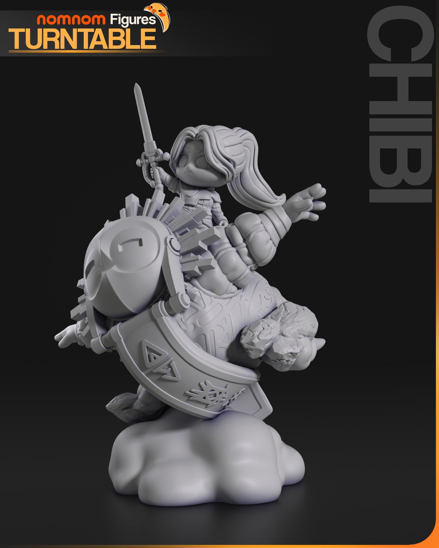 Chibi Esquie | 5-Inch Resin Model Kit | DIY Clair Obscur Expedition 33 Sun Warrior