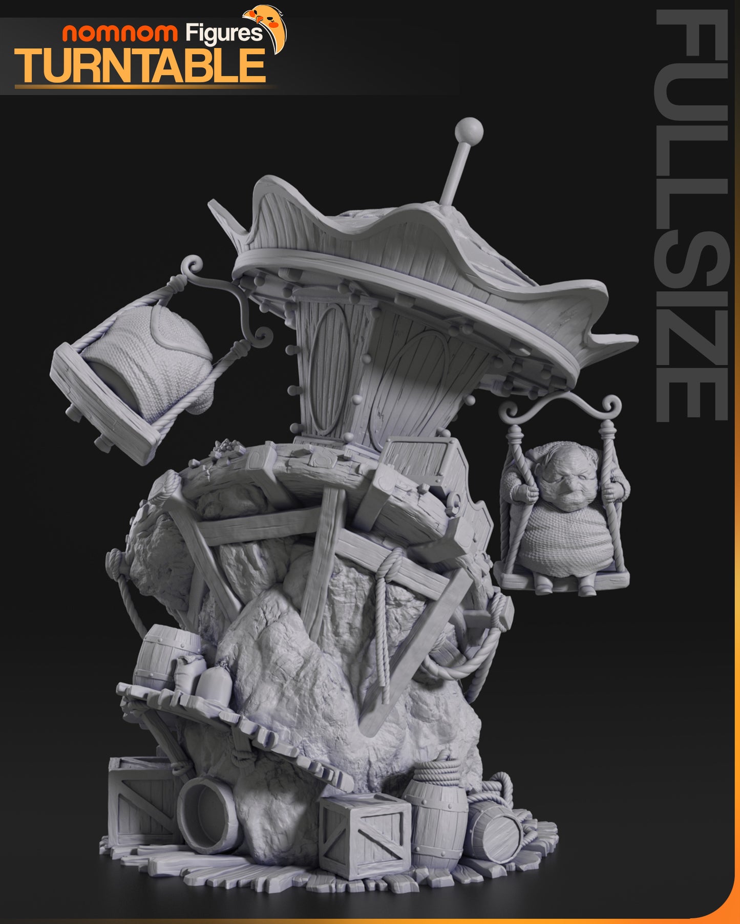 Little Nightmares III | Resin Model or Bust Kit | The Spiral Mine Cart