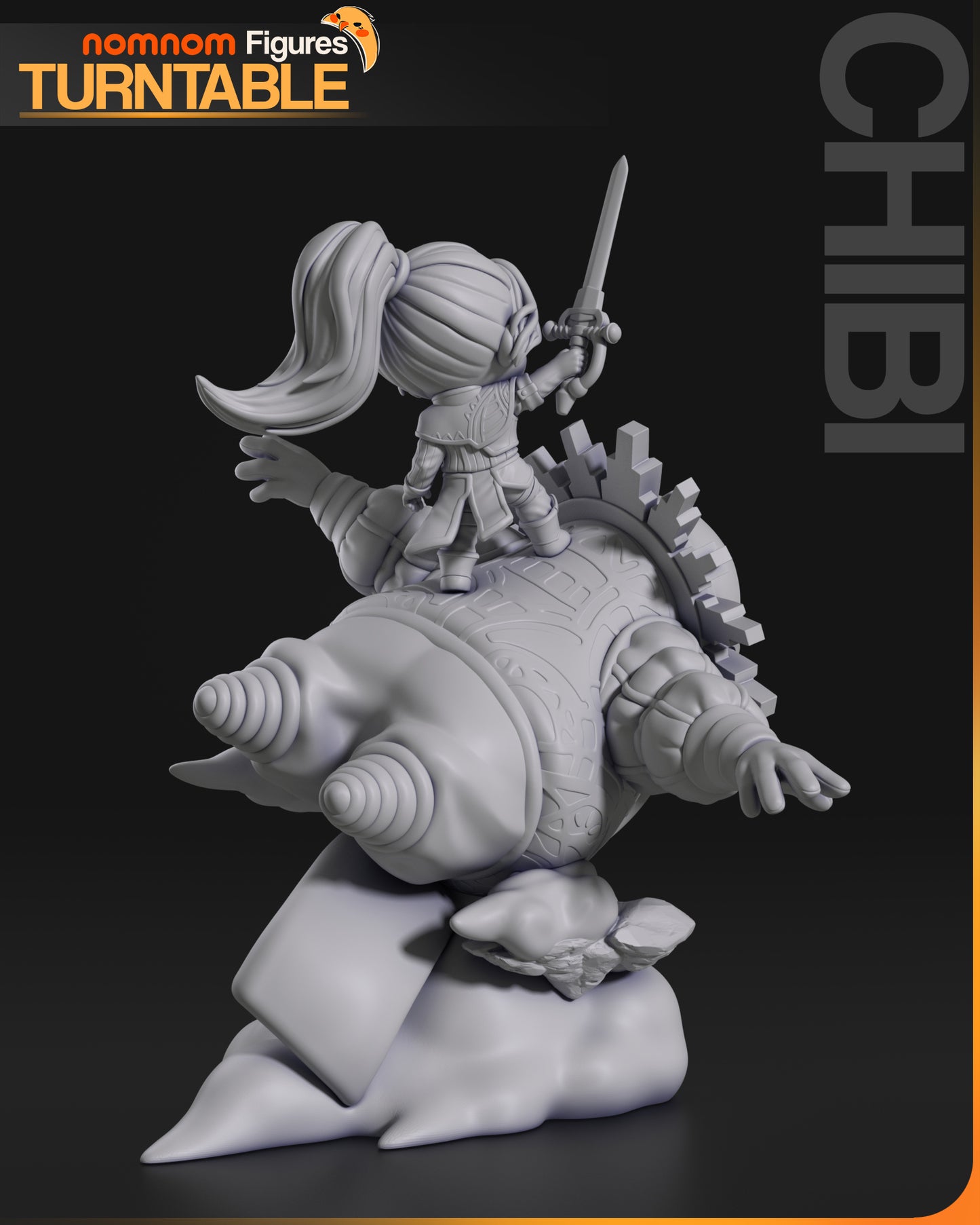 Chibi Esquie | 5-Inch Resin Model Kit | DIY Clair Obscur Expedition 33 Sun Warrior