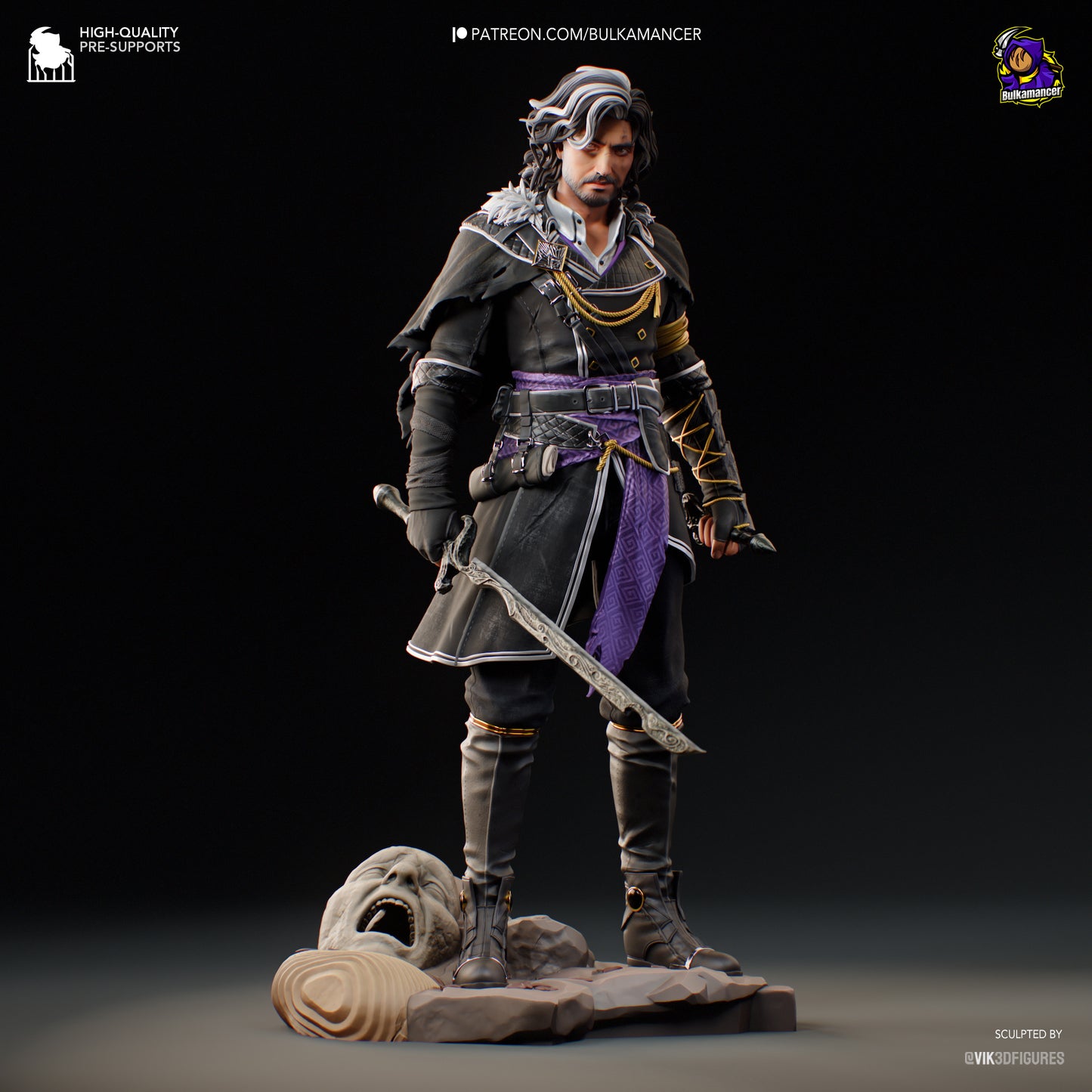 Verso | 9.5-Inch Resin Model Kit | DIY Clair Obscur: Expedition 33 Mysterious Swordsman