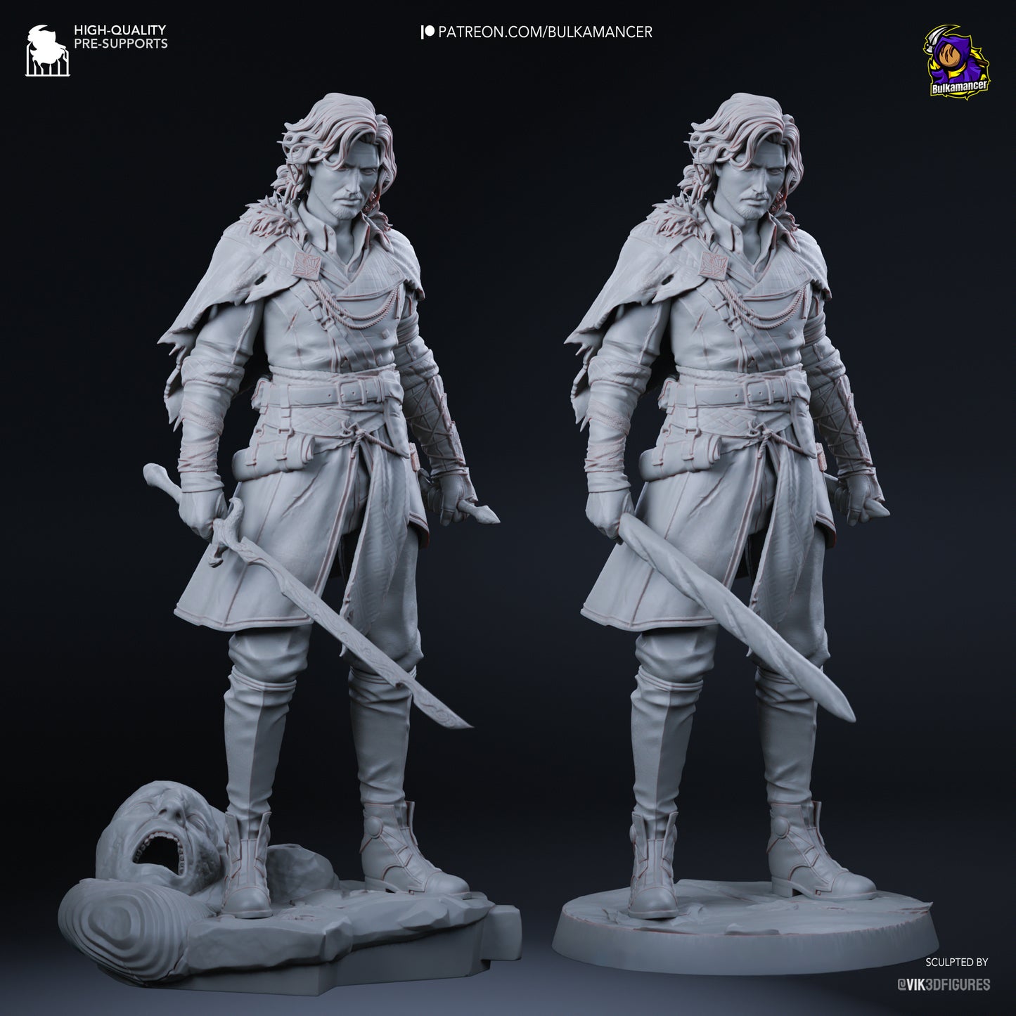 Verso | 9.5-Inch Resin Model Kit | DIY Clair Obscur: Expedition 33 Mysterious Swordsman