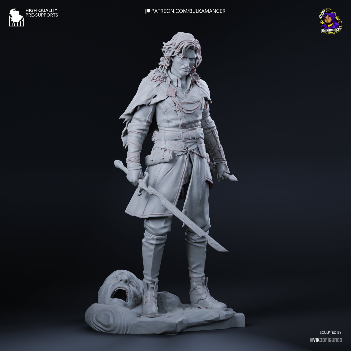 Verso | 9.5-Inch Resin Model Kit | DIY Clair Obscur: Expedition 33 Mysterious Swordsman