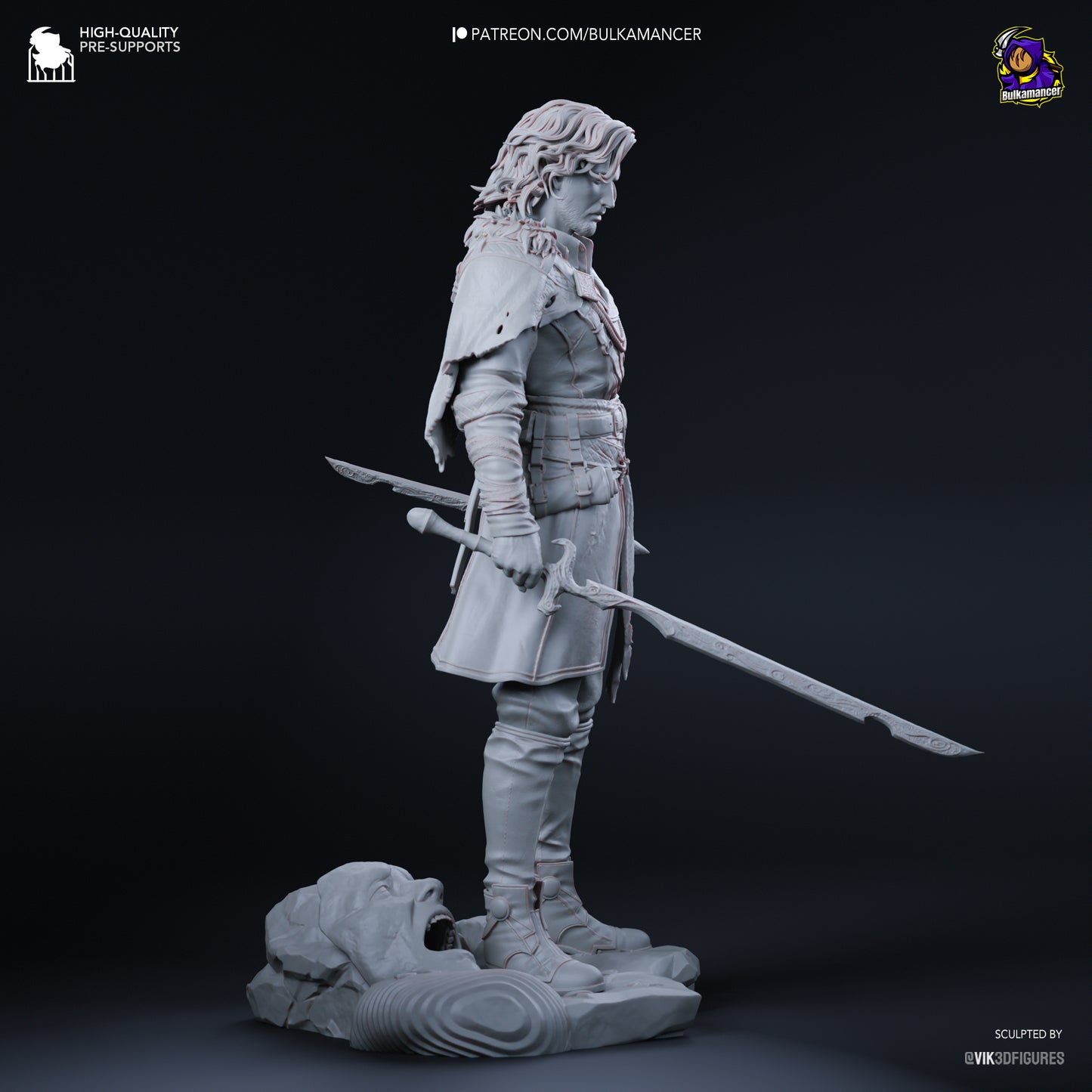 Verso | 9.5-Inch Resin Model Kit | DIY Clair Obscur: Expedition 33 Mysterious Swordsman