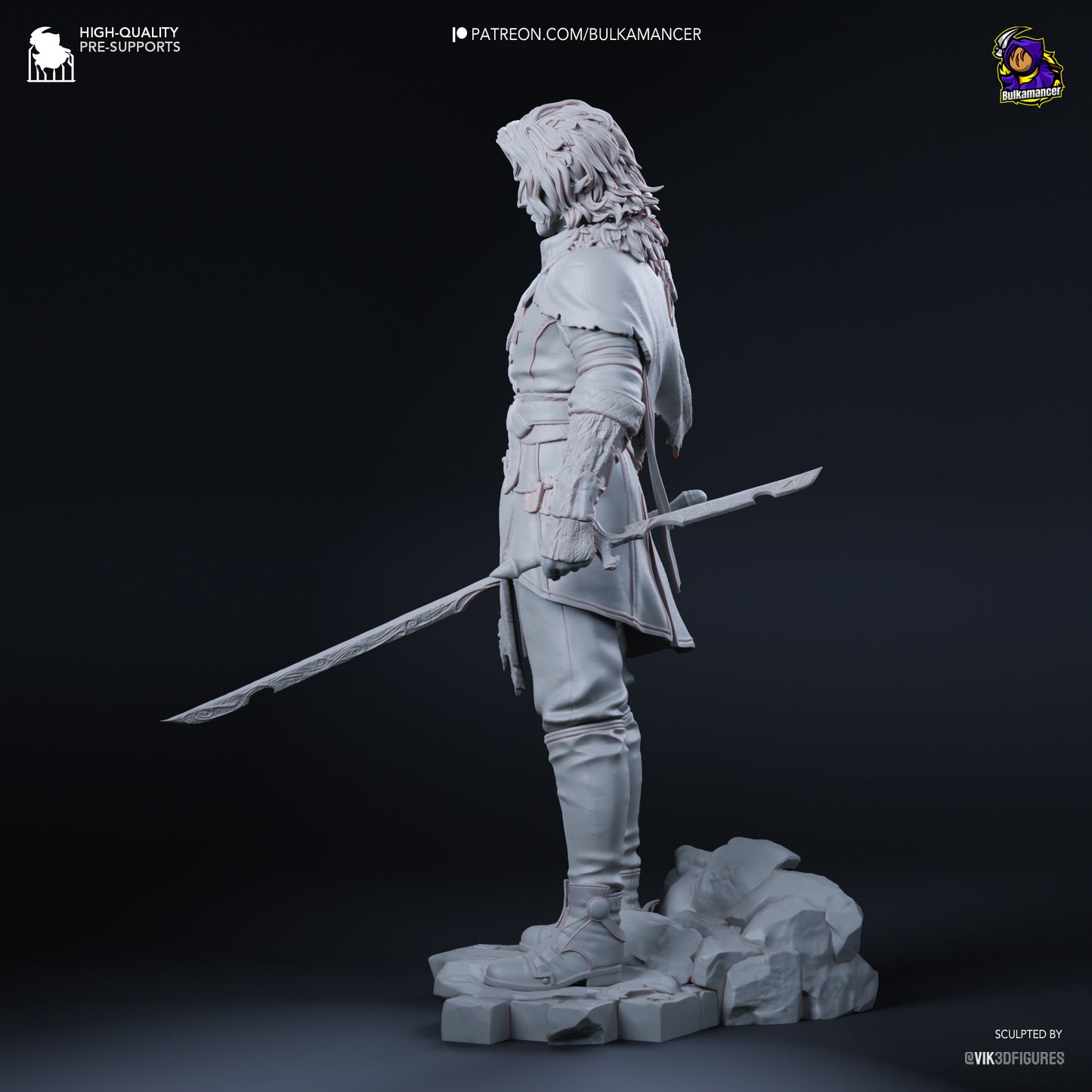 Verso | 9.5-Inch Resin Model Kit | DIY Clair Obscur: Expedition 33 Mysterious Swordsman