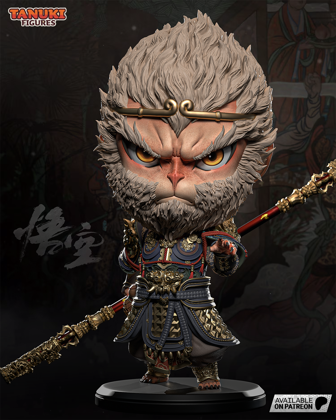 Chibi Wukong | 4.5-Inch Resin Model Kit | Black Myth Monkey King