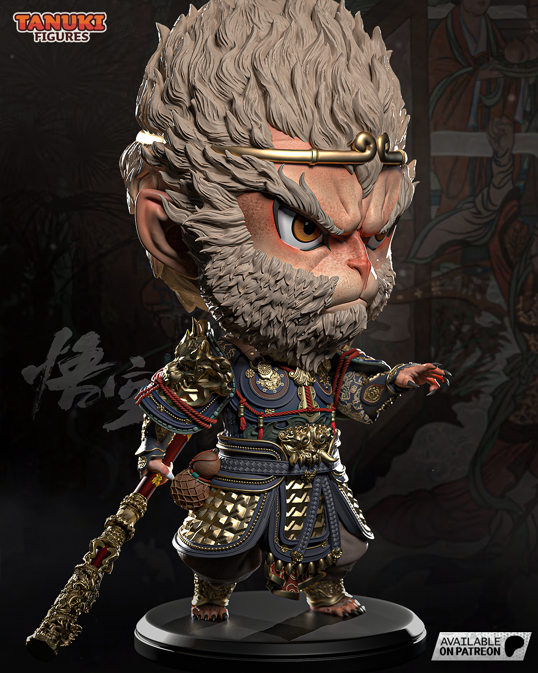 Chibi Wukong | 4.5-Inch Resin Model Kit | Black Myth Monkey King
