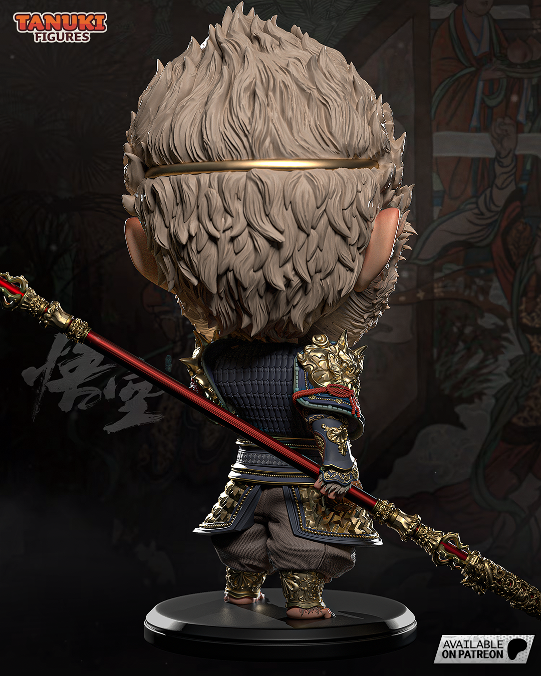 Chibi Wukong | 4.5-Inch Resin Model Kit | Black Myth Monkey King