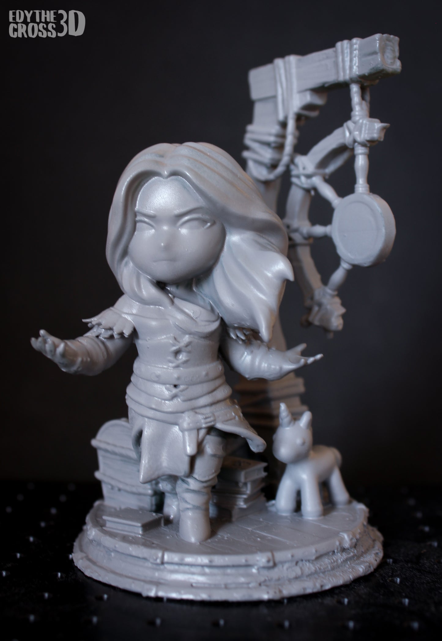 Chibi Yennefer | 4-Inch Resin Model Kit | DIY Witcher Pocket-Sized Powerhouse