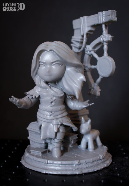 Chibi Yennefer | 4-Inch Resin Model Kit | DIY Witcher Pocket-Sized Powerhouse