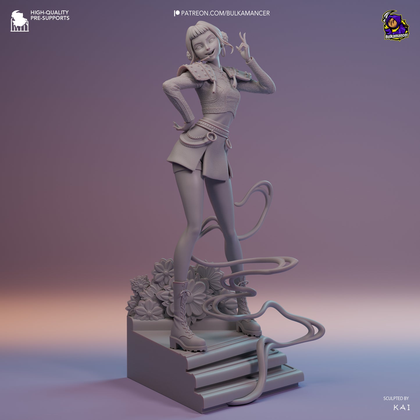 Zoey | 9-Inch Resin Model Kit | K Pop Demon Hunters Sword Fighter