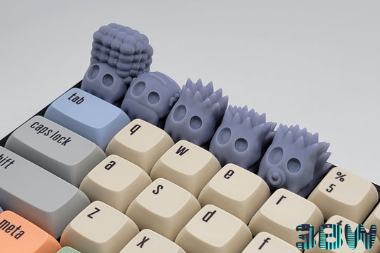 Simpsons Skeleton Keycap Set | Unpainted Resin Artisan Caps | Cherry MX | Homer, Marge, Bart, Lisa, Maggie