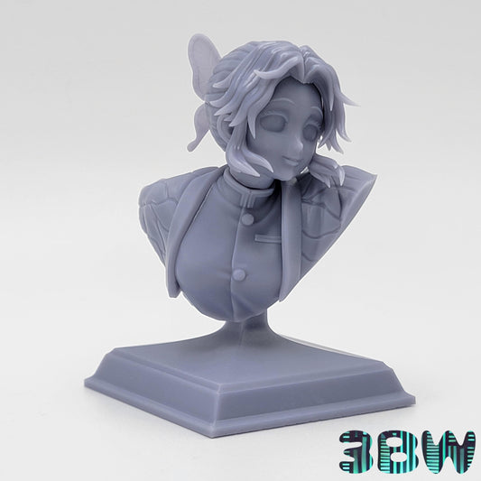Shinobu Kochou Bust | 2.5-Inch Resin Model Kit | DIY Demon Slayer (Kimetsu no Yaiba)