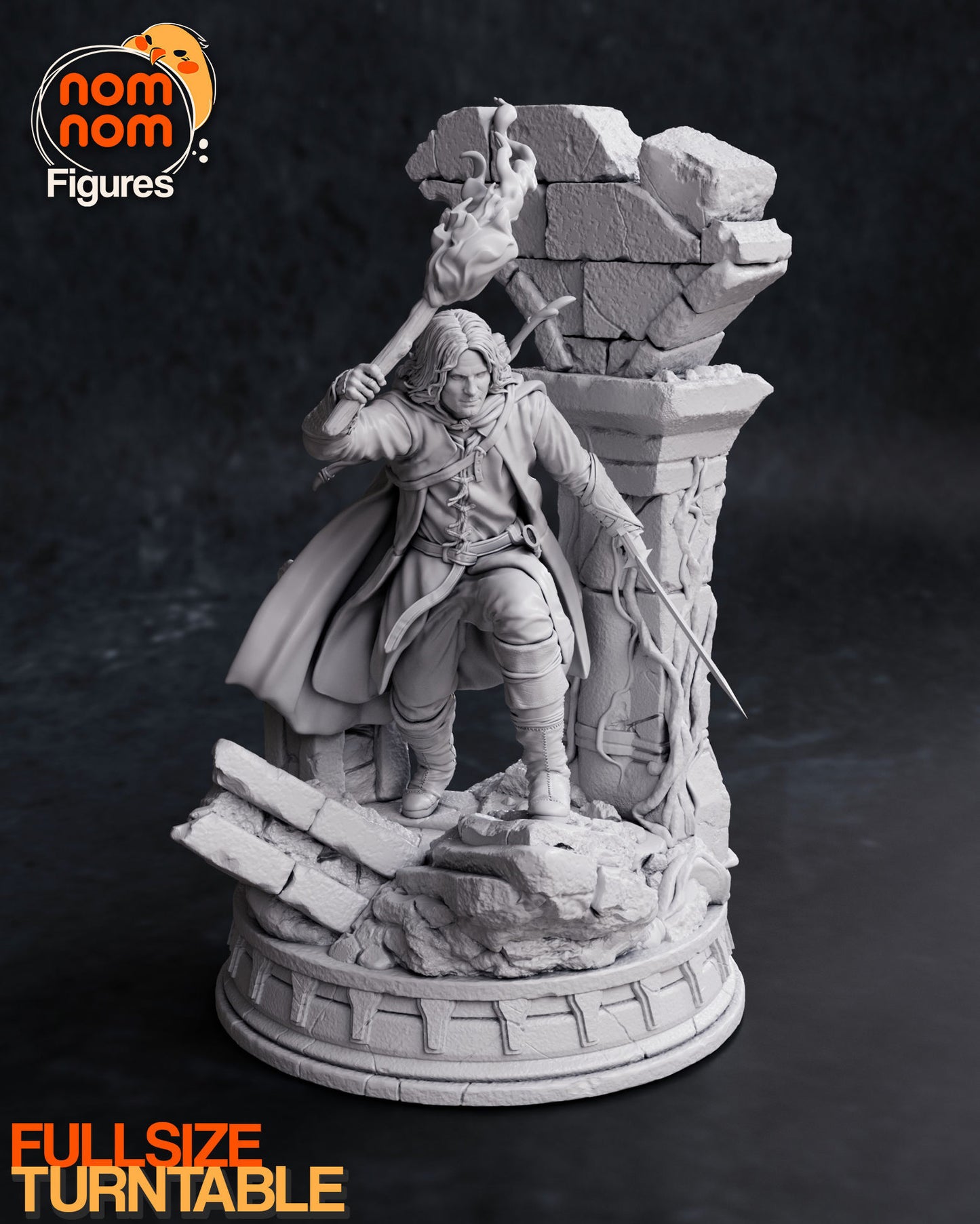 Aragorn | 10-Inch Resin Model Kit | DIY Lord of the Rings Ranger King