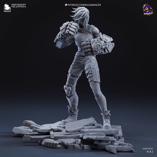 Vi | 9.5-Inch Resin Model Kit | Arcane Piltover Enforcer