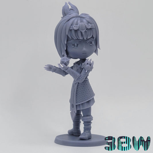 Chibi Shadowheart | 4-Inch Resin Model Kit | BG3 Baldur’s Gate Cleric of Shar Companion